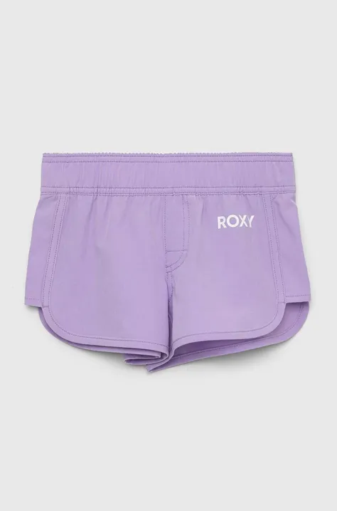 Otroške kopalne kratke hlače Roxy vijolična barva