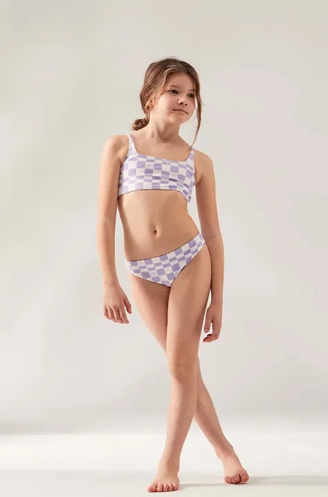 Роздільний дитячий купальник Roxy колір фіолетовий