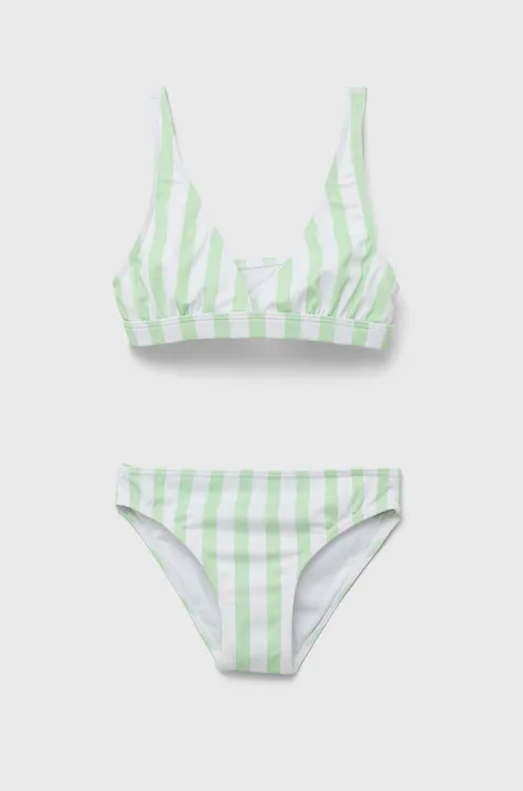 Dječji dvodijelni kupaći kostim Roxy boja: zelena