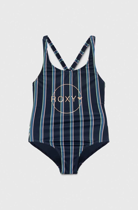 Roxy costum de baie dintr-o bucată pentru copii culoarea albastru marin