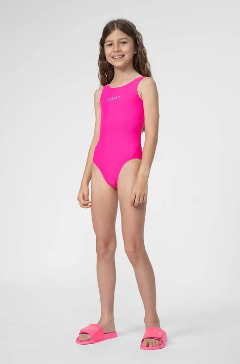 4F jednoczęściowy strój kąpielowy dziecięcy F021 kolor fioletowy