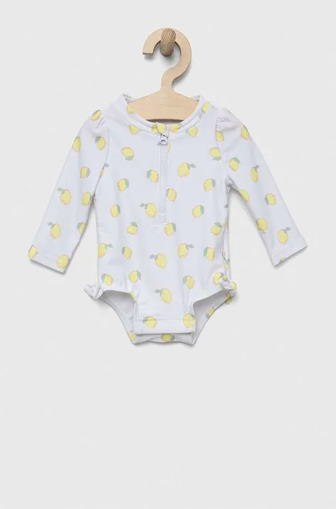 GAP jednoczęściowy strój kąpielowy niemowlęcy kolor biały