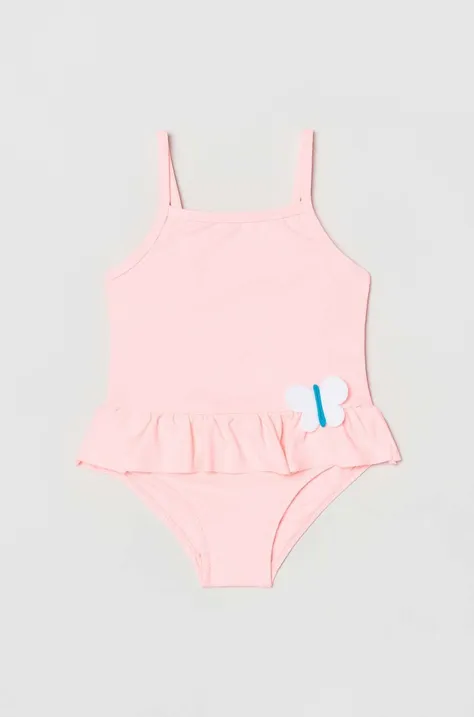 OVS jednoczęściowy strój kąpielowy niemowlęcy kolor różowy