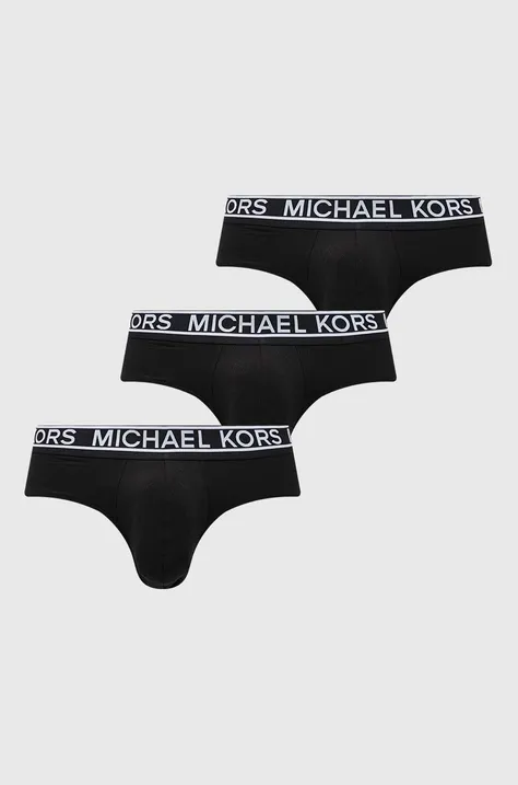 Slipy Michael Kors 3-pak pánske, čierna farba