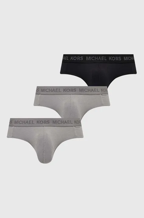 Michael Kors slipy 3-pack męskie kolor szary