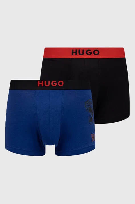 HUGO bokserki 2-pack męskie kolor niebieski