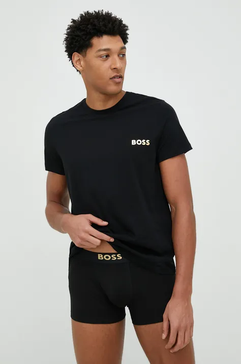 Πιτζάμα BOSS χρώμα: μαύρο