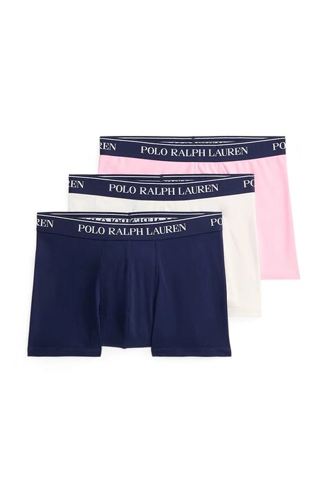 Polo Ralph Lauren bokserki męskie bawełniane z elastanem 3-pack różowe 714830299