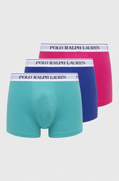 Боксеры Polo Ralph Lauren 3 шт мужские цвет фиолетовый