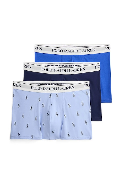 Polo Ralph Lauren μποξεράκι βαμβακερό με ελαστάν ανδρικό 3-pack μπλε 714830299
