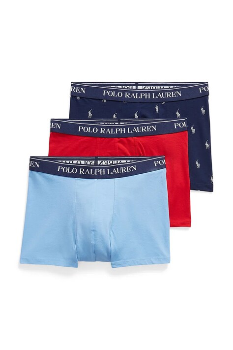Polo Ralph Lauren bokserki męskie bawełniane z elastanem 3-pack granatowe 714830299