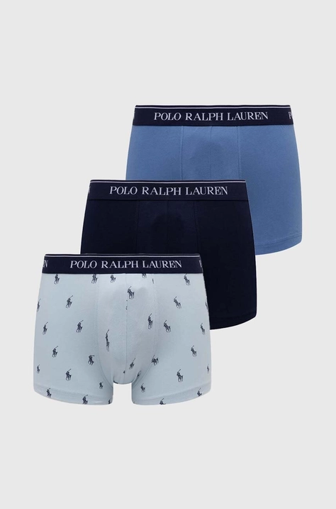 Boksarice Polo Ralph Lauren 3-pack moški, siva barva