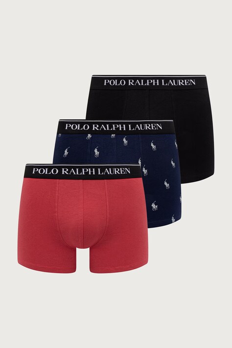 Polo Ralph Lauren bokserki męskie bawełniane z elastanem 3-pack niebieskie 714830299