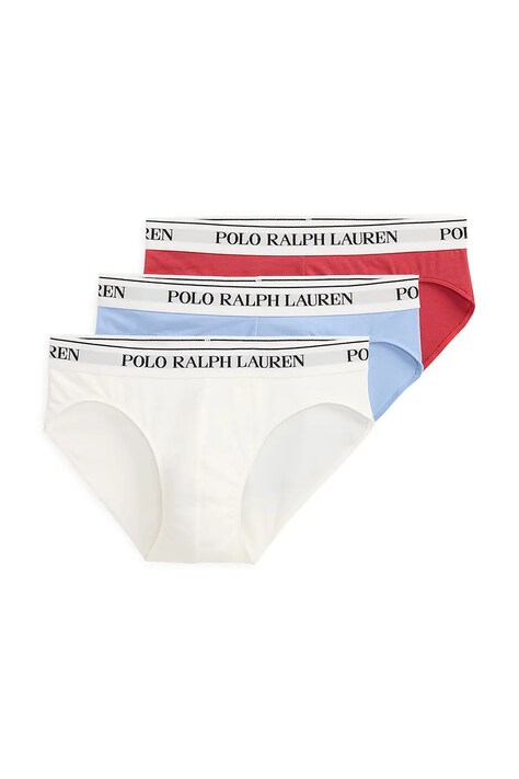 Polo Ralph Lauren slipy męskie z bawełną 3-pack białe 714840543