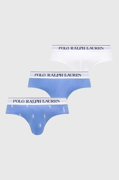 Slip gaćice Polo Ralph Lauren 3-pack za muškarce, boja: crna