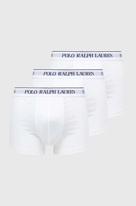 Boxerky Polo Ralph Lauren 5-pak pánske, biela farba
