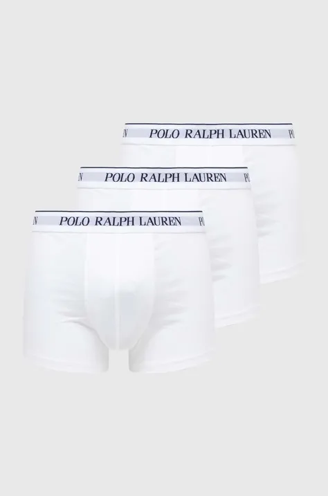 Boxerky Polo Ralph Lauren 5-pack pánské, bílá barva