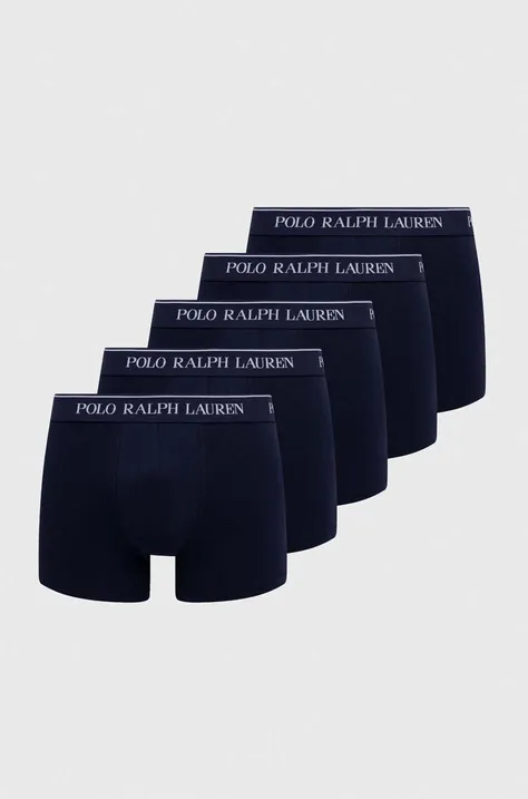 Boksarice Polo Ralph Lauren 5-pack moški, črna barva