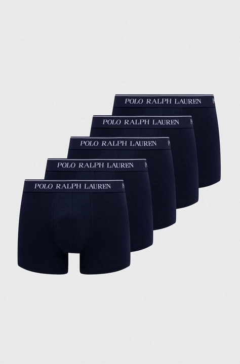 Boxerky Polo Ralph Lauren 5-pack pánské, černá barva