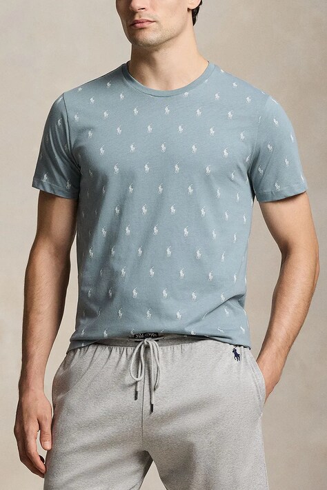 Polo Ralph Lauren T-shirt piżamowy męski bawełniany szary 714899612