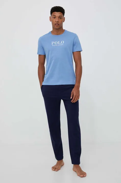 Βαμβακερή πιτζάμα μπλουζάκι Polo Ralph Lauren