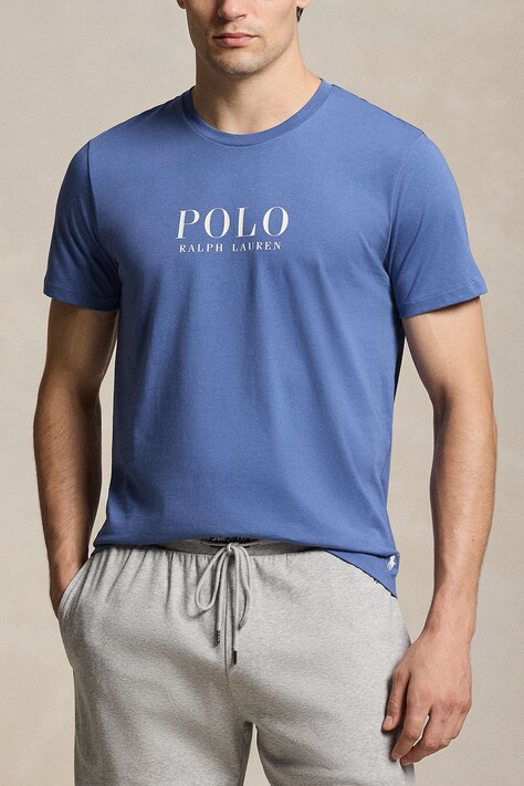 Polo Ralph Lauren T-shirt piżamowy męski bawełniany niebieski 714899613