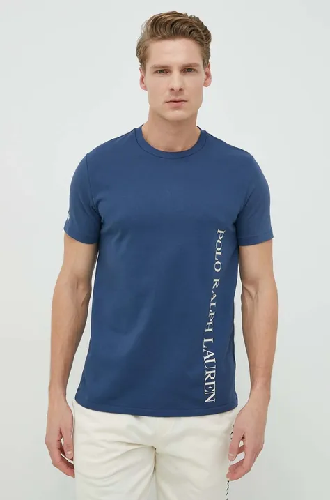 Μπλουζάκι πιτζάμας Polo Ralph Lauren χρώμα: ναυτικό μπλε
