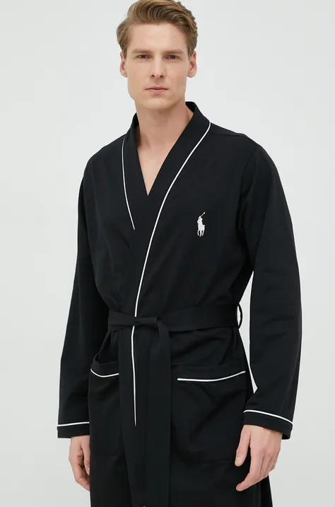 Μπουρνούζι Polo Ralph Lauren χρώμα: μαύρο