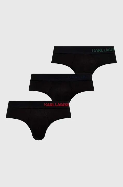Karl Lagerfeld slipy 3-pack męskie kolor czarny