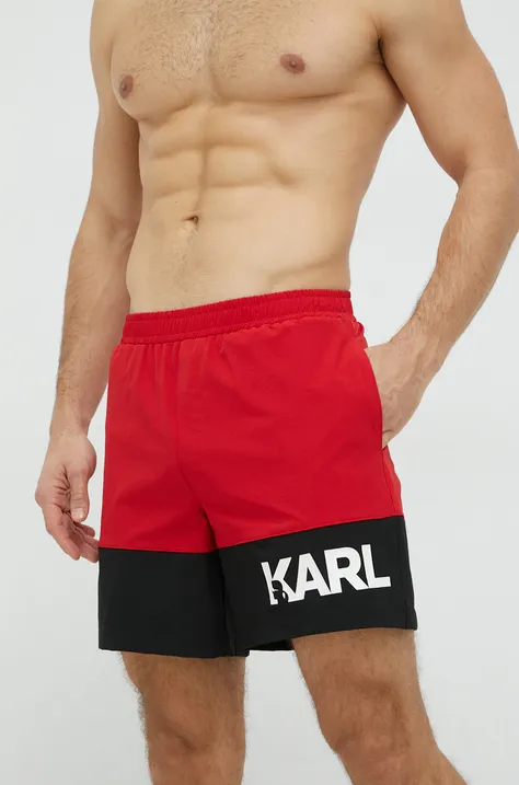 Σορτς κολύμβησης Karl Lagerfeld χρώμα: κόκκινο