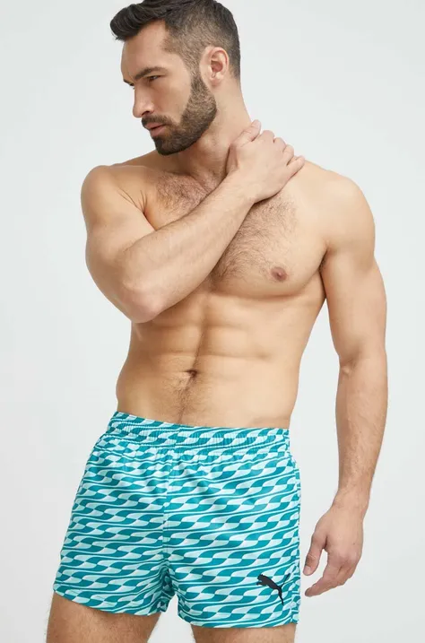 Kratke hlače za kupanje Puma boja: tirkizna