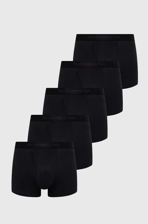 Boksarice Abercrombie & Fitch 5-pack moški, črna barva