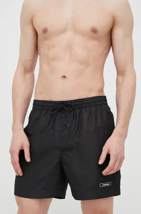 Kopalne kratke hlače Calvin Klein črna barva