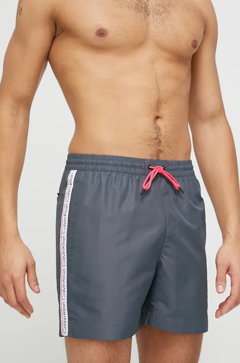 Kratke hlače za kupanje Calvin Klein boja: siva