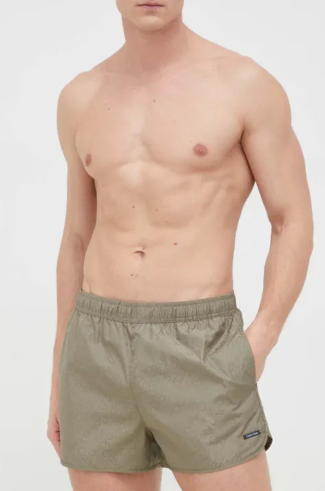Kopalne kratke hlače Calvin Klein zelena barva