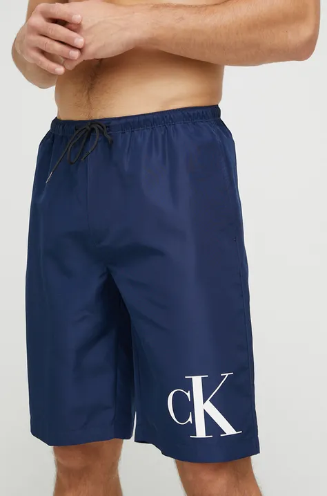 Kratke hlače za kupanje Calvin Klein boja: tamno plava