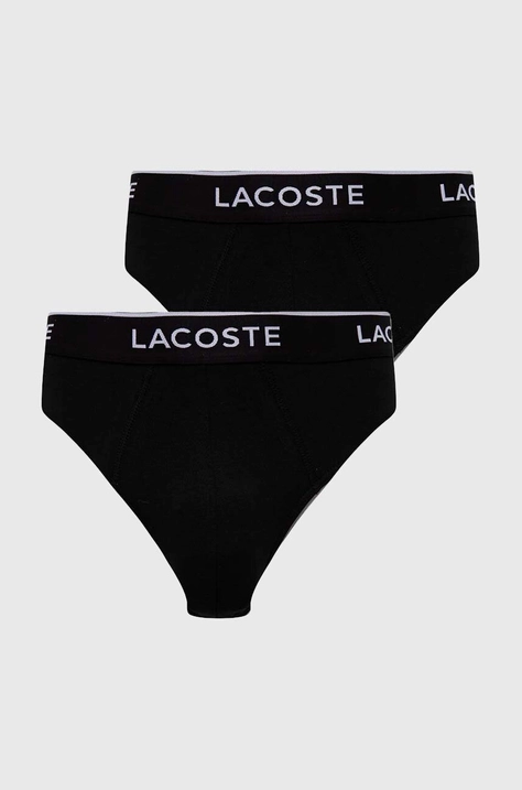 Slip gaćice Lacoste 3-pack za muškarce, boja: crna