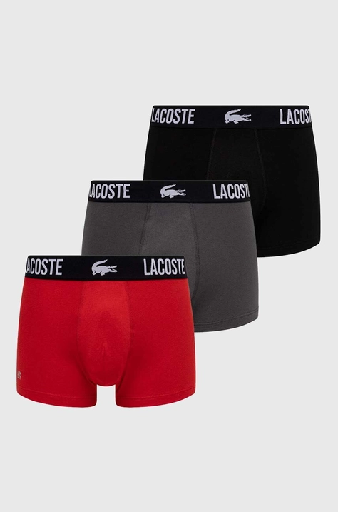 Боксеры Lacoste 3 шт мужские цвет чёрный