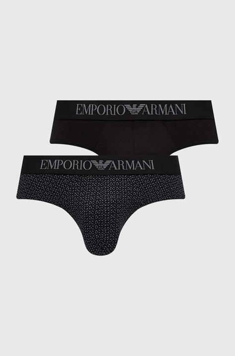 Σλιπ Emporio Armani Underwear 2-pack χρώμα: μαύρο