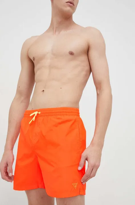 Kopalne kratke hlače Guess oranžna barva