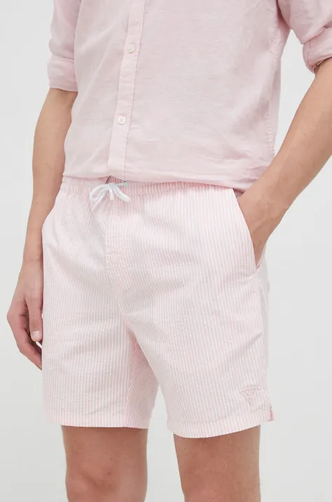 Купальні шорти Guess колір рожевий
