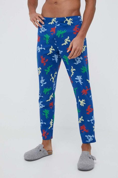 Βαμβακερό παντελόνι πιτζάμα United Colors of Benetton x Looney Tunes