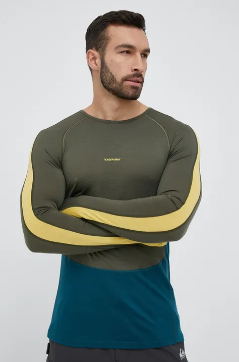Λειτουργικό μακρυμάνικο πουκάμισο Icebreaker ZoneKnit 200 χρώμα: πράσινο