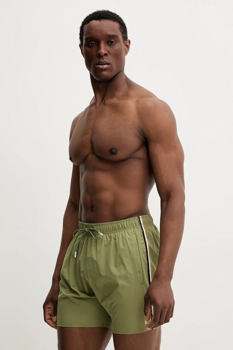 BOSS szorty kąpielowe kolor zielony