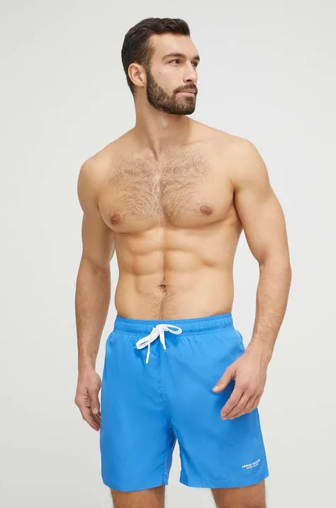 Armani Exchange szorty kąpielowe kolor niebieski