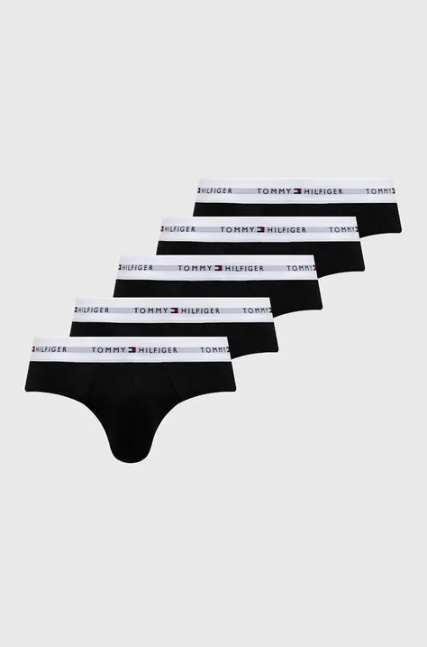 Slip gaćice Tommy Hilfiger 5-pack za muškarce, boja: crna