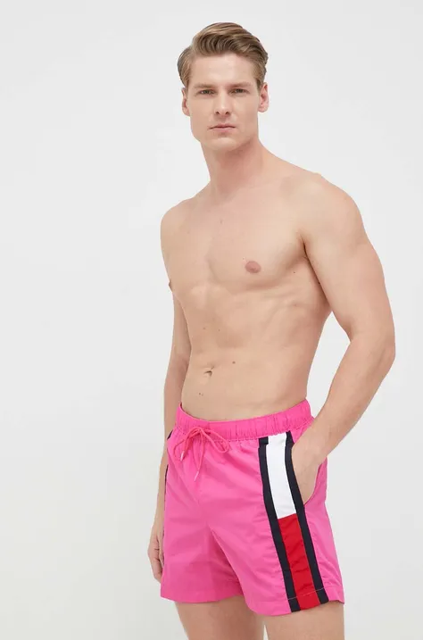 Σορτς κολύμβησης Tommy Hilfiger χρώμα: ροζ