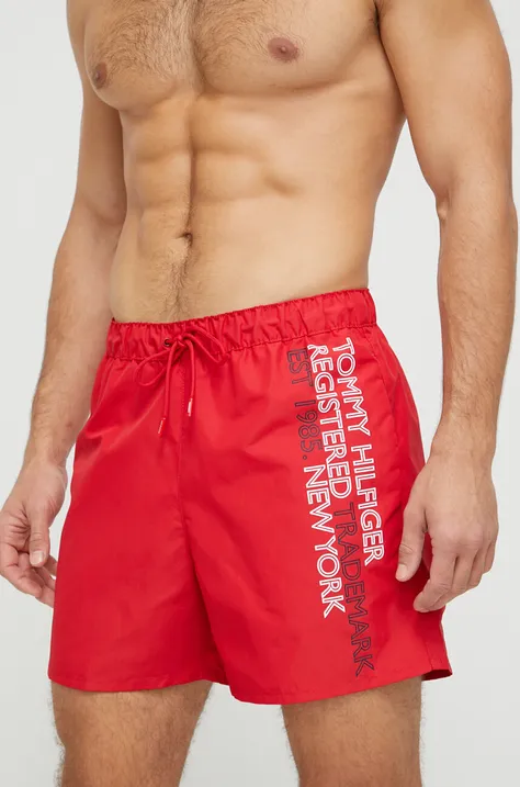 Kratke hlače za kupanje Tommy Hilfiger boja: crvena