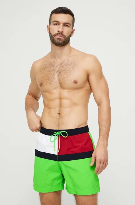 Kratke hlače za kupanje Tommy Hilfiger boja: zelena