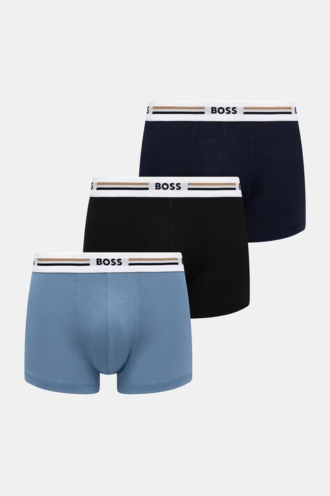 BOSS bokserki dopasowane męskie z wiskozą Trunk 3P Revive 3-pack multicolor 50492200
